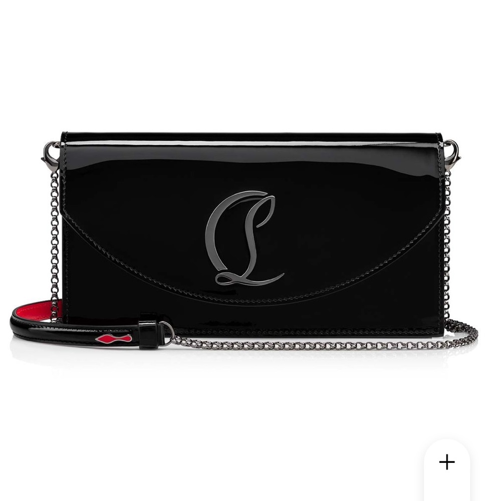 Christian Louboutin Loubi54 Clutch - Patent calf and metal - Black
